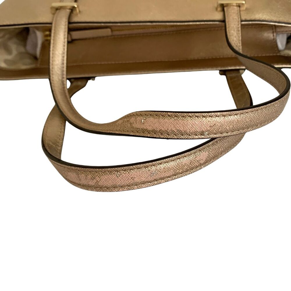 Kate Spade Cedar Street Harmony Gold Leather Tote Shoulder Bag - Picture 10 of 14
